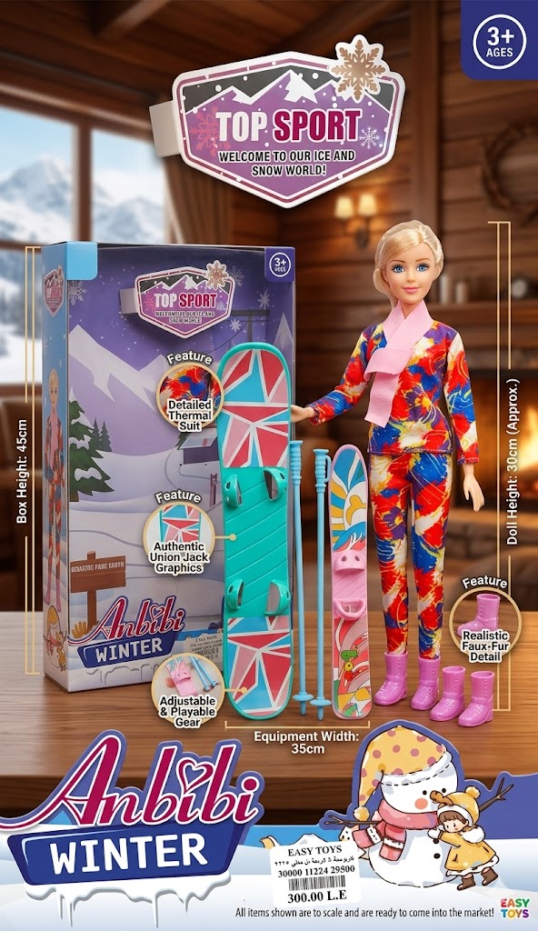 Anbibi Winter Sports Doll Set ❄️⛷️✨
