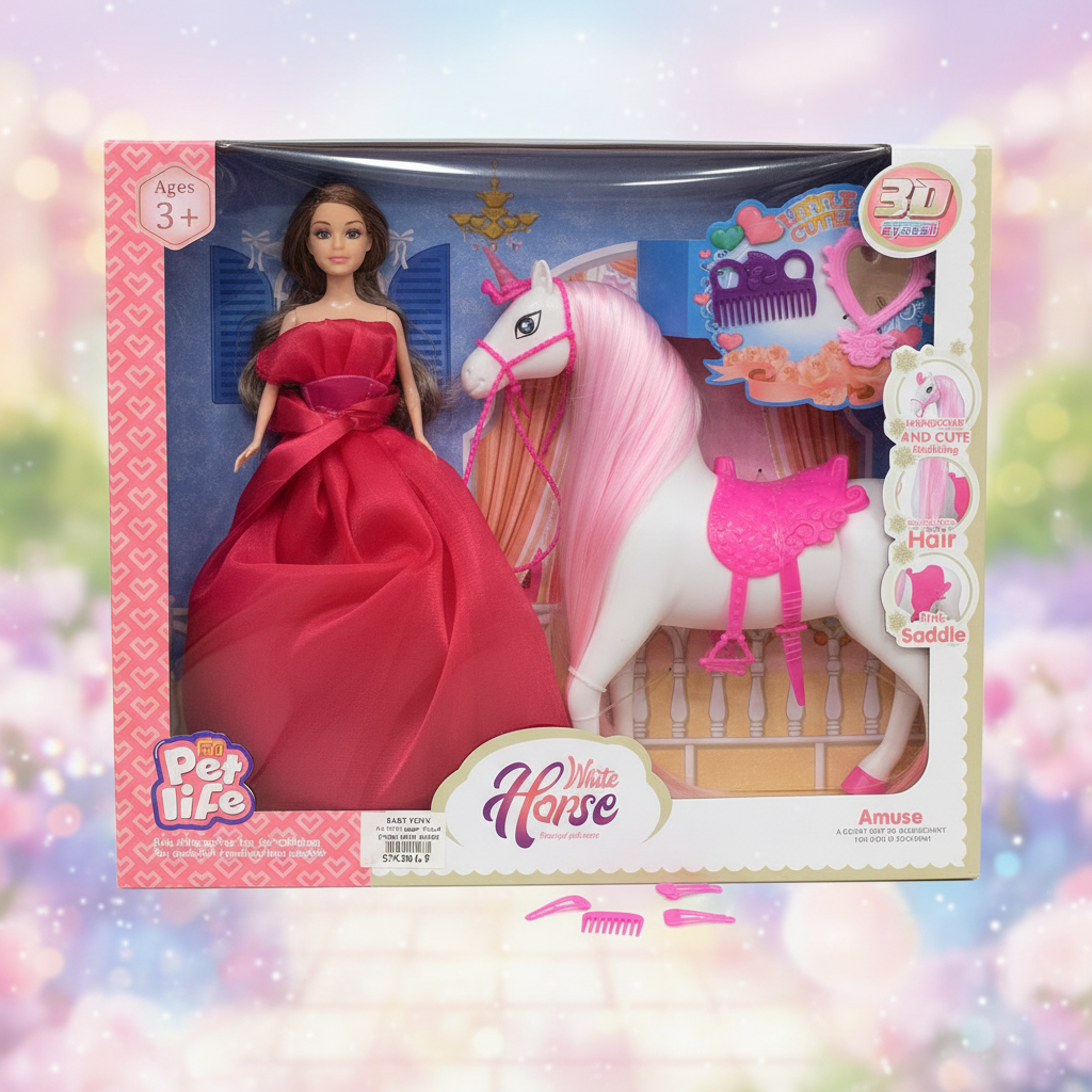 Princess &amp; White Horse Set 👑🐴✨
