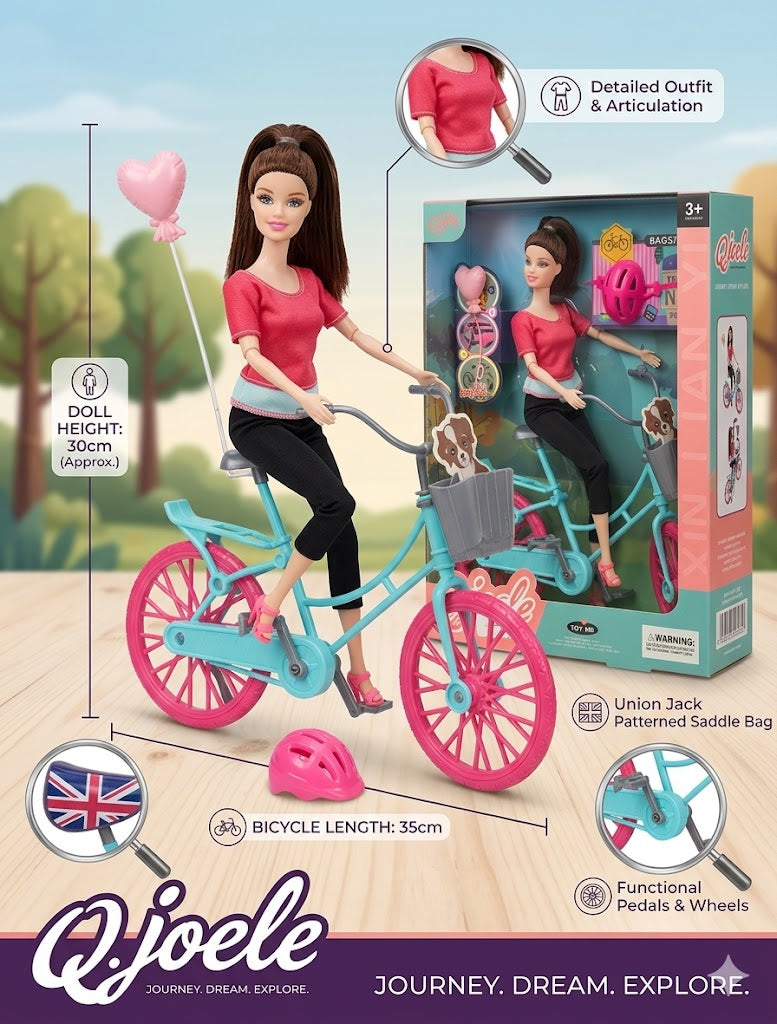 Q-Joele Adventure Bike Doll Set 🚲✨