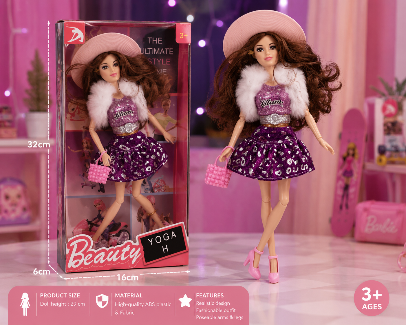 Beauty Fashion Coach Doll Set 💄✨